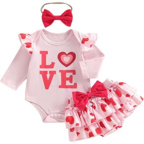 Emmababy Western Fall Baby Girl Outfits Cow Print Romper Long Sleeve Top and Shorts Cowgirl Outfit Newborn Winter Clothes in Kuwait