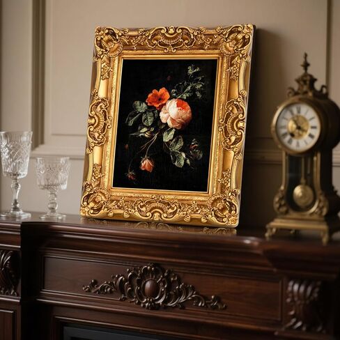 6X8 Vintage Picture Frame, Ornate Gold Baroque Antique Style with Glass Front, 6 X 8 Photo Frame for Tabletop Wall Hanging Display in Kuwait
