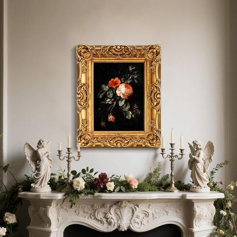 6X8 Vintage Picture Frame, Ornate Gold Baroque Antique Style with Glass Front, 6 X 8 Photo Frame for Tabletop Wall Hanging Display in Kuwait