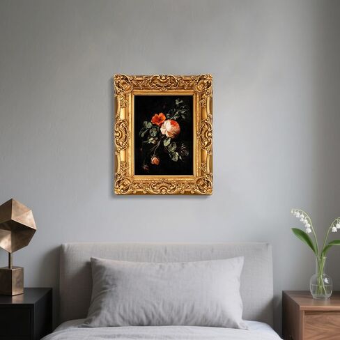 6X8 Vintage Picture Frame, Ornate Gold Baroque Antique Style with Glass Front, 6 X 8 Photo Frame for Tabletop Wall Hanging Display in Kuwait