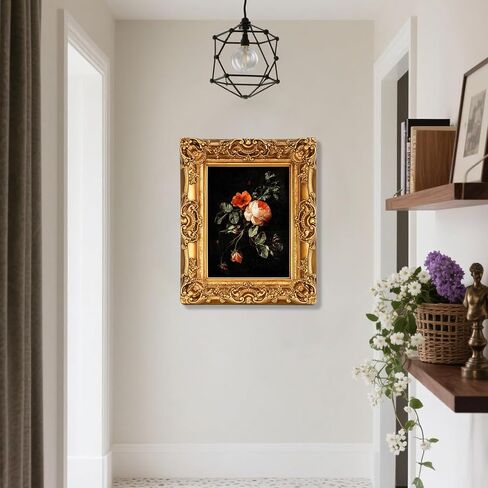 6X8 Vintage Picture Frame, Ornate Gold Baroque Antique Style with Glass Front, 6 X 8 Photo Frame for Tabletop Wall Hanging Display in Kuwait