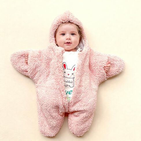 BINIDUCKLING Baby Bunting Suit Starfish Outfit for Fall & Winter Fleece Pramsuit 3-12 Months in Saudi Arabia