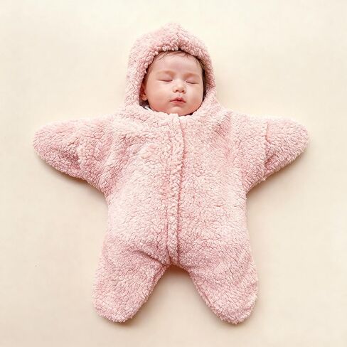 BINIDUCKLING Baby Bunting Suit Starfish Outfit for Fall & Winter Fleece Pramsuit 3-12 Months in Saudi Arabia