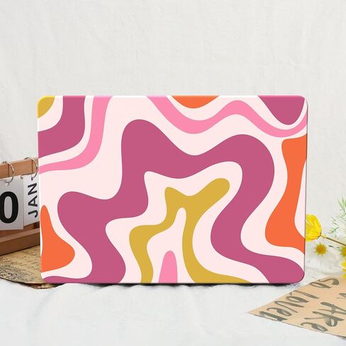 Icasso لـ MacBook Air 13.6 بوصة Case 2025 2024-2022 الإصدار M4 M3 M2 Model A3240 A3113 A2681 (Pink Flower Patchwork) in Kuwait