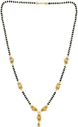 JewarHaat Indian Gold Plated Mangalsutra Ad Cz 6 Stones Black Crystal Chain Pendant Fashion Jewelry for Women (Style-1) in Saudi Arabia
