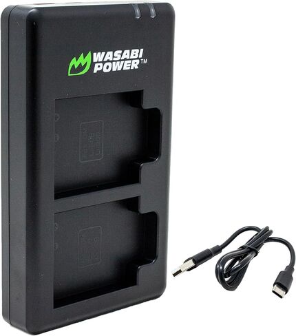 Wasabi Power Micro USB Dual Battery Charger for Sony NP-BK1 and Sony Bloggie MHS-CM5, MHS-PM5, Cyber-Shot DSC-S750, DSC-S780, DSC-S950, DSC-S980, DSC-W180, DSC-W190, DSC-W370, Webbie MHS-PM1 in Saudi Arabia