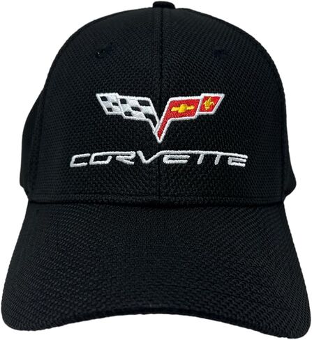 قبعة C3 Corvette مطرزة قابلة للتمدد - قبعة سباق سيارات شيفروليه باللون الأسود in Saudi Arabia