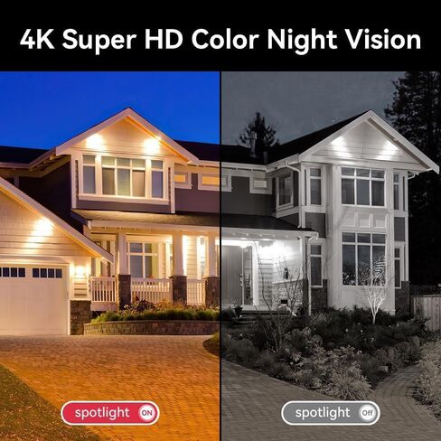 4G LTE Cellular Security Camera, 4K 8MP Ultra HD Picture Quality, IP66 Weatherproof, Two-Way Voice Intercom, Night Vision, Motion Sensing in Saudi Arabia