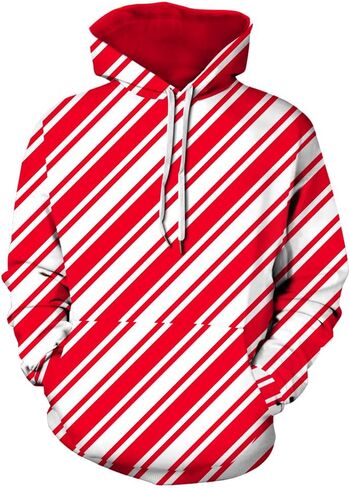 Ainuno Unisex Christmas Hoodie for Men Couples Funny Holiday Hooded Sweatshirt in Kuwait