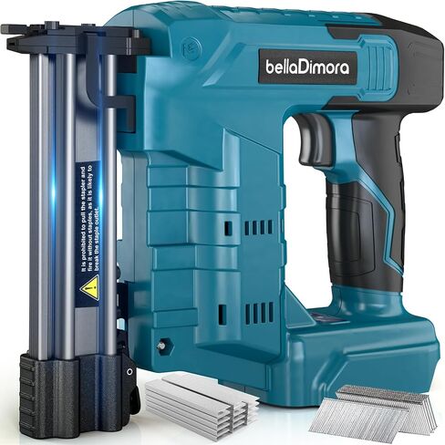 18GA Cordless Brad Nailer for Dewalt 20V Battery, 2 in 1 Nail Gun & Staple Gun with 1000 Nails &1000 Staples, Battery Powered Nail Gun for Home Improvement(No Battery) in Saudi Arabia
