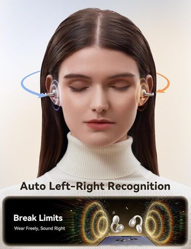 Joyroom OE3 Clip-on Open Open Open Earbuds ، Light Light 4.9g Headphones with Omnitap Control ، التعرف التلقائي L-R ، صوت غامرة ، ملاءمة مريحة للاستخدام اليومي والتدريبات in Saudi Arabia