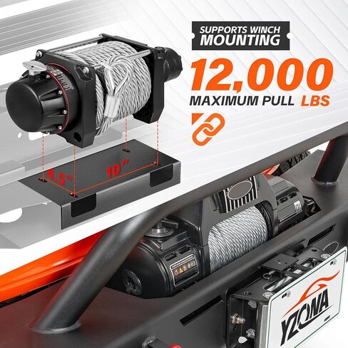 لمصد تاكوما الأمامي والخلفي من الجيل الثاني متوافق مع تويوتا تاكوما 2005-2015 مع لوحة ونش، لوحة انزلاقية، مصابيح LED، دعامة لوحة الترخيص، فتحات مستشعر، درع قابل للطلاء وحلقات على شكل حرف D، أسود in Kuwait