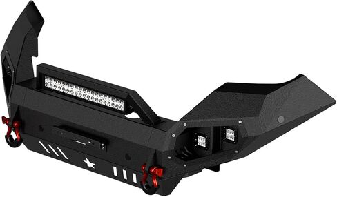 لمصد تاكوما الأمامي والخلفي من الجيل الثاني متوافق مع تويوتا تاكوما 2005-2015 مع لوحة ونش، لوحة انزلاقية، مصابيح LED، دعامة لوحة الترخيص، فتحات مستشعر، درع قابل للطلاء وحلقات على شكل حرف D، أسود in Kuwait