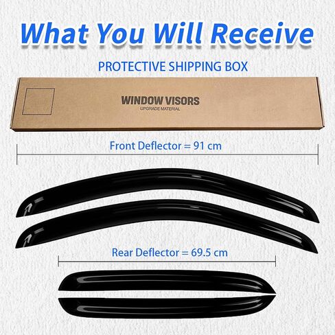 Auto Window Deflectors Compatible with 2000-2006 Tahoe/Yukon/Cadillac Escalade Rain Guard in Kuwait