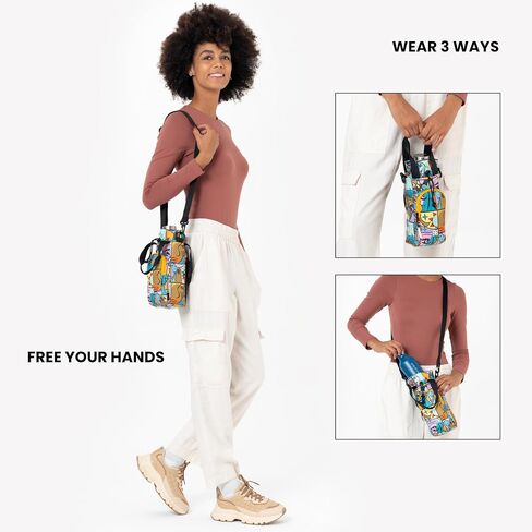 Sherpani Izzie, Water Bottle Holder, Water Bottle Crossbody, Small Shoulder Bag, Cross Body Purse for Women, Travel Gift in Saudi Arabia