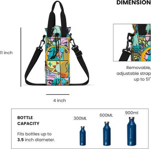 Sherpani Izzie, Water Bottle Holder, Water Bottle Crossbody, Small Shoulder Bag, Cross Body Purse for Women, Travel Gift in Saudi Arabia