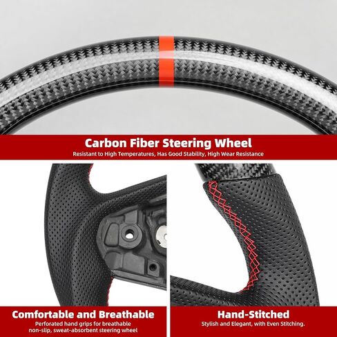Full Leather Steering Wheel for Toyota SUPRA 2018-2024 D-Shaped Flat Bottom Equipped With Anti Slip Grooves Red Positioning Line Steering Wheel in Kuwait