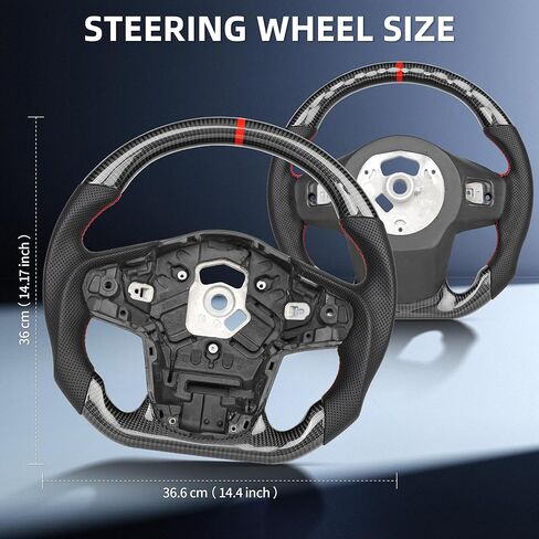 Full Leather Steering Wheel for Toyota SUPRA 2018-2024 D-Shaped Flat Bottom Equipped With Anti Slip Grooves Red Positioning Line Steering Wheel in Kuwait