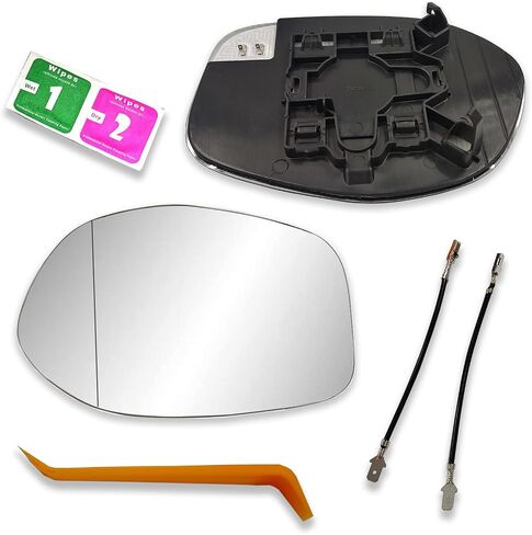 Passenger Right Side Heated Mirror Glass Compatible with 2014 2015 2016 2017 Honda Odyssey Heated Convex Towing Mirrors with Back Holder in Saudi Arabia