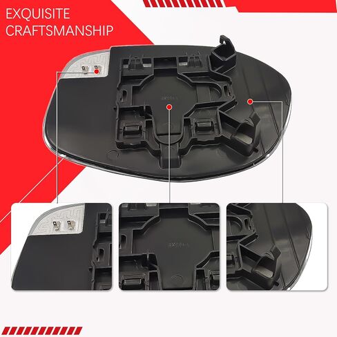 Passenger Right Side Heated Mirror Glass Compatible with 2014 2015 2016 2017 Honda Odyssey Heated Convex Towing Mirrors with Back Holder in Saudi Arabia