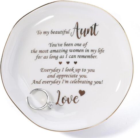 HOME SMILE Maid of Honor Gifts From Bride Ring Dish-The Only Better Thing Than Having You As My Sister is Having You By My Side As My Maid of Honor,Ceramic White in Saudi Arabia