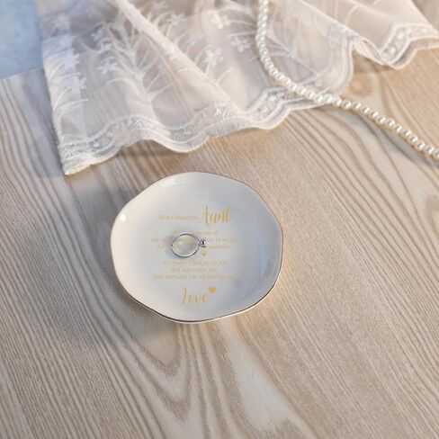 HOME SMILE Maid of Honor Gifts From Bride Ring Dish-The Only Better Thing Than Having You As My Sister is Having You By My Side As My Maid of Honor,Ceramic White in Saudi Arabia
