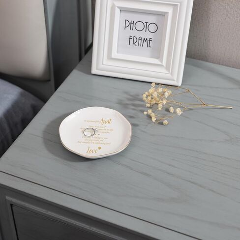 HOME SMILE Maid of Honor Gifts From Bride Ring Dish-The Only Better Thing Than Having You As My Sister is Having You By My Side As My Maid of Honor,Ceramic White in Saudi Arabia