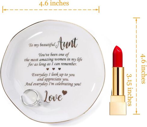 HOME SMILE Maid of Honor Gifts From Bride Ring Dish-The Only Better Thing Than Having You As My Sister is Having You By My Side As My Maid of Honor,Ceramic White in Saudi Arabia