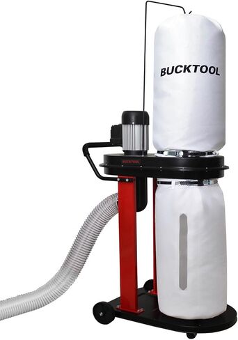 جهاز تجميع الغبار المحمول Bucktool بقوة 1.5 حصان، وآلة استخراج الغبار لورشة العمل بقدرة 1100 CFM مع حامل للهاتف المحمول in Kuwait