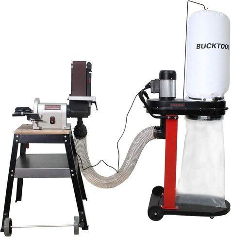 جهاز تجميع الغبار المحمول Bucktool بقوة 1.5 حصان، وآلة استخراج الغبار لورشة العمل بقدرة 1100 CFM مع حامل للهاتف المحمول in Kuwait
