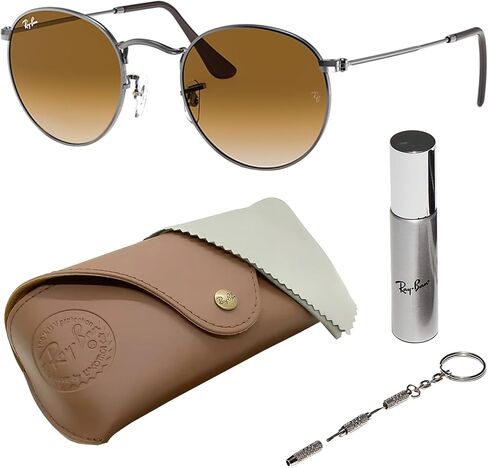 Ray-Ban RB3447N ROUND FLAT LENSES Round Shaped Sunglasses for Men & Women with Official RAYBAN Eyewear Kit in Saudi Arabia