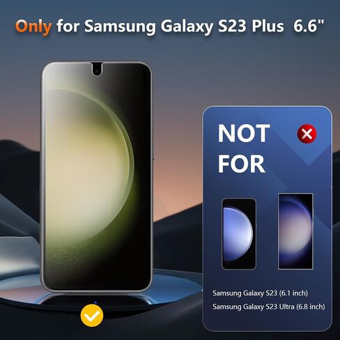 [2 Pack] واقي شاشة TPU المضاد للوهج لخصوصية TPU لـ Samsung Galaxy S23 Ultra (وليس الزجاج) ، ومستشعر بصمات الأصابع متوافقًا ، ومرونة ملصقات كاملة ، وتثبيت سهلة in Kuwait