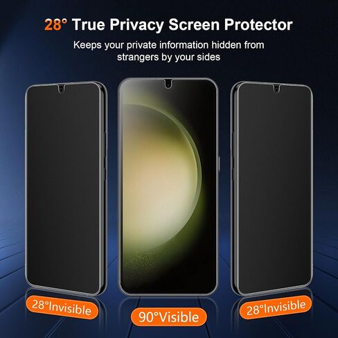[2 Pack] واقي شاشة TPU المضاد للوهج لخصوصية TPU لـ Samsung Galaxy S23 Ultra (وليس الزجاج) ، ومستشعر بصمات الأصابع متوافقًا ، ومرونة ملصقات كاملة ، وتثبيت سهلة in Kuwait