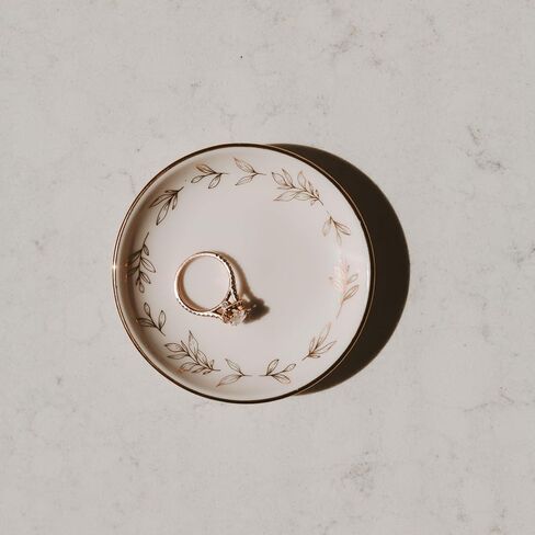 Sweet Water Decor Jewelry Dish | Great Ring Dish for His and Her Engagement Gift or Wedding Gift | Jewelry Organizer, Ring Holder, Trinket Tray, Vanity Tray, Bedroom Decor (Mr. & Mrs.) in Kuwait