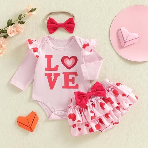 Emmababy Western Fall Baby Girl Outfits Cow Print Romper Long Sleeve Top and Shorts Cowgirl Outfit Newborn Winter Clothes in Saudi Arabia
