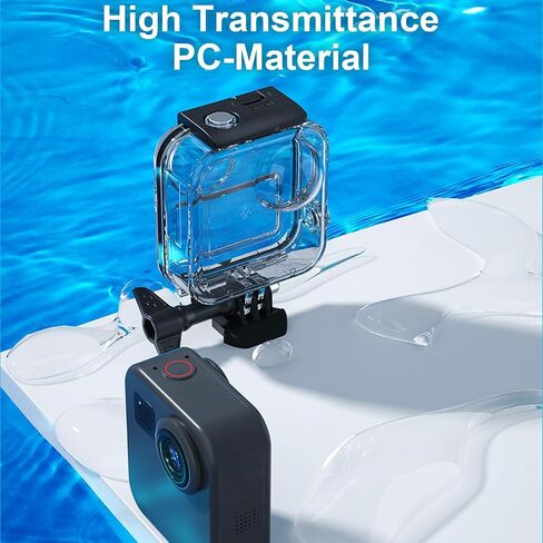 FitStill 147FT/45M Underwater Waterproof Diving Case Only for Go Pro MAX 360 (2025),Anti-Scratch Invisible Dive Protective Cover Shell Housing with Bracket Mount Accessory(NOT for MAX2&MAX 2019) in Kuwait