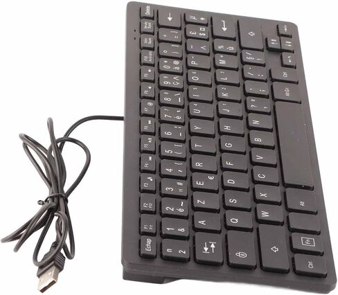 لوحة المفاتيح 78 Key Mute Ultra Thin Wired Mini USB واجهة المكتب لوحة مفاتيح لغة صغيرة (روسية) in Kuwait