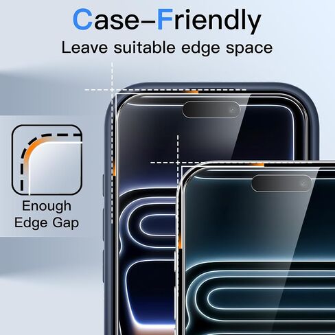 JETech 360 Degree Privacy Screen Protector for iPhone 17 Pro 6.3-Inch, 4-Way Anti-Spy Tempered Glass Film with Easy Installation Tool, 2-Pack in Saudi Arabia