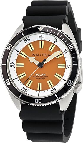 Nautica Men's NAPNVF303 Vintage Receycled Stainless Steel Bracelet & Black Silicone Strap Watch in Saudi Arabia