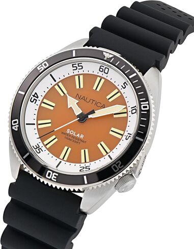 Nautica Men's NAPNVF303 Vintage Receycled Stainless Steel Bracelet & Black Silicone Strap Watch in Saudi Arabia