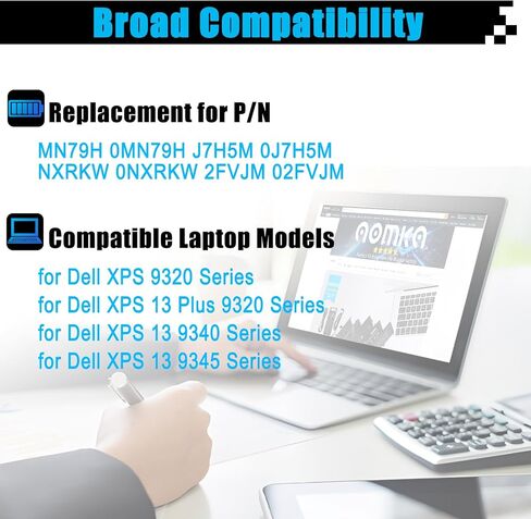 57WH 66DWX استبدال بطارية جهاز الكمبيوتر المحمول لـ Dell Latitude 7340 7350 7440 7450 7640 7650 Series Notebook WW8N8 086D0Y 86D0Y 00HYH8 0HYH8 0CTJJ6 11.4V 4878MAH in Saudi Arabia