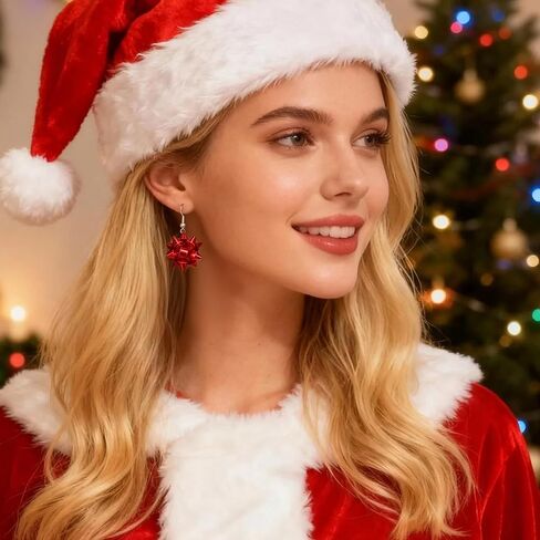 Christmas Earrings for Women Holiday Earrings for Girls Bow Christmas Tree Snowflake Earrings Christmas Earrings Bulk for Teen Girls Christmas Jewelry for Gift in Kuwait