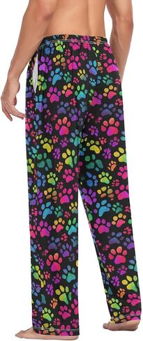 Plaaee Mens Pajama Pants Orange and Black Halloween Tartan Plaid Scottish Sleep Pants Pj Bottoms Lounge Pant Sweatpants S in Saudi Arabia