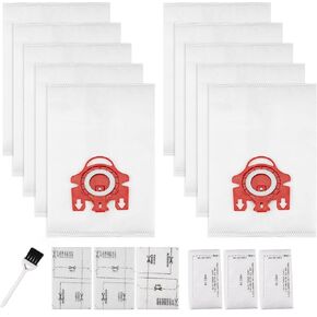 3D Airclean Dust Bags Replacement for Miele FJM Vacuum Compact C2 Compact C1 Complete C1 S241 S290 S300i S500 S700 S4 S6 Series (Pack of 15) with 3 Motor Protection Filters 3 Air.Clean Filters in Kuwait