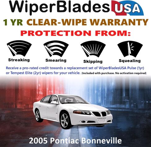 مجموعة استبدال ممسحات Beam Blade لعام 2007 بونتياك تورنت مع خلفي - WiperBladesUSA مجموعة ممسحات شفرات ممسحة شعاع ذهبي in Kuwait