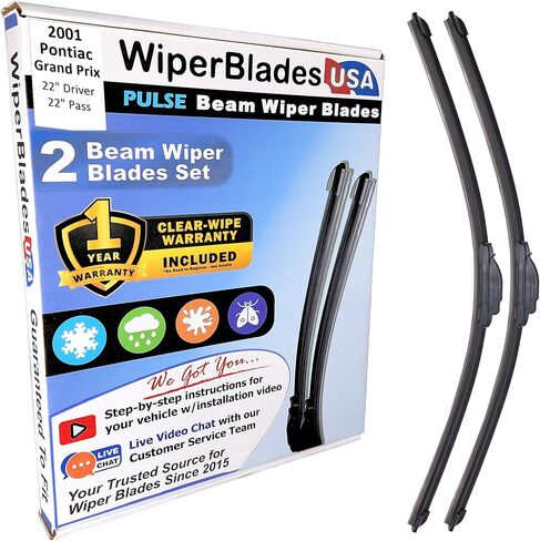 مجموعة استبدال ممسحات Beam Blade لعام 2007 بونتياك تورنت مع خلفي - WiperBladesUSA مجموعة ممسحات شفرات ممسحة شعاع ذهبي in Kuwait