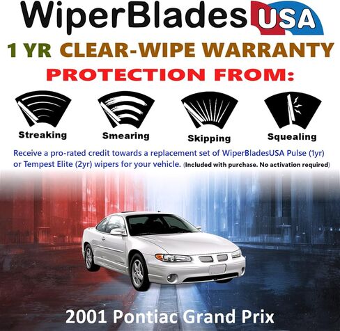 مجموعة استبدال ممسحات Beam Blade لعام 2007 بونتياك تورنت مع خلفي - WiperBladesUSA مجموعة ممسحات شفرات ممسحة شعاع ذهبي in Kuwait