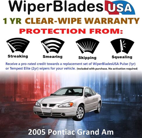 مجموعة استبدال ممسحات Beam Blade لعام 2007 بونتياك تورنت مع خلفي - WiperBladesUSA مجموعة ممسحات شفرات ممسحة شعاع ذهبي in Kuwait