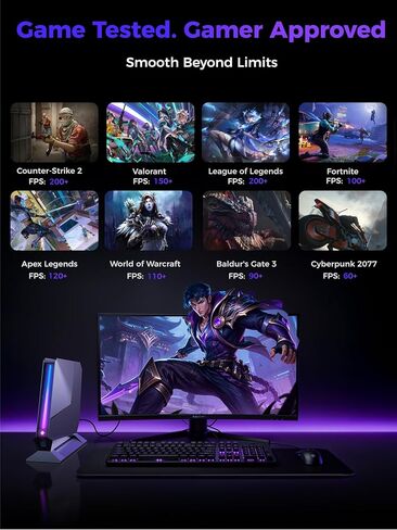 T1 Mini Gaming PC 12th Gen Gen Core I7-12700H/RTX3050TI 8G GDDR6 ، أجهزة الكمبيوتر الصغيرة (14C/20T ، حتى 4.7 جيجا هرتز) 32GB DDR4،1TB PCIE4.0 SSD ، Mini Desktop PC WIN1 in Kuwait