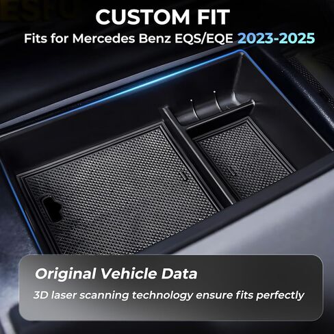 2 قطعة منظم وحدة التحكم المركزية ومجموعة مقسم مسند الذراع لسوبارو Crosstrek/Impreza 2026 2025 2024، صندوق تخزين بلاستيكي ABS متين بطبقتين مناسب حسب الطلب، ملحقات داخلية لدرج، أسود in Kuwait